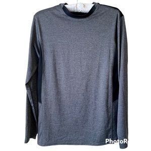 Men's Gray Long Sleeve Sport Top Moisture Wicking by BCG Size Small MinMesh Back